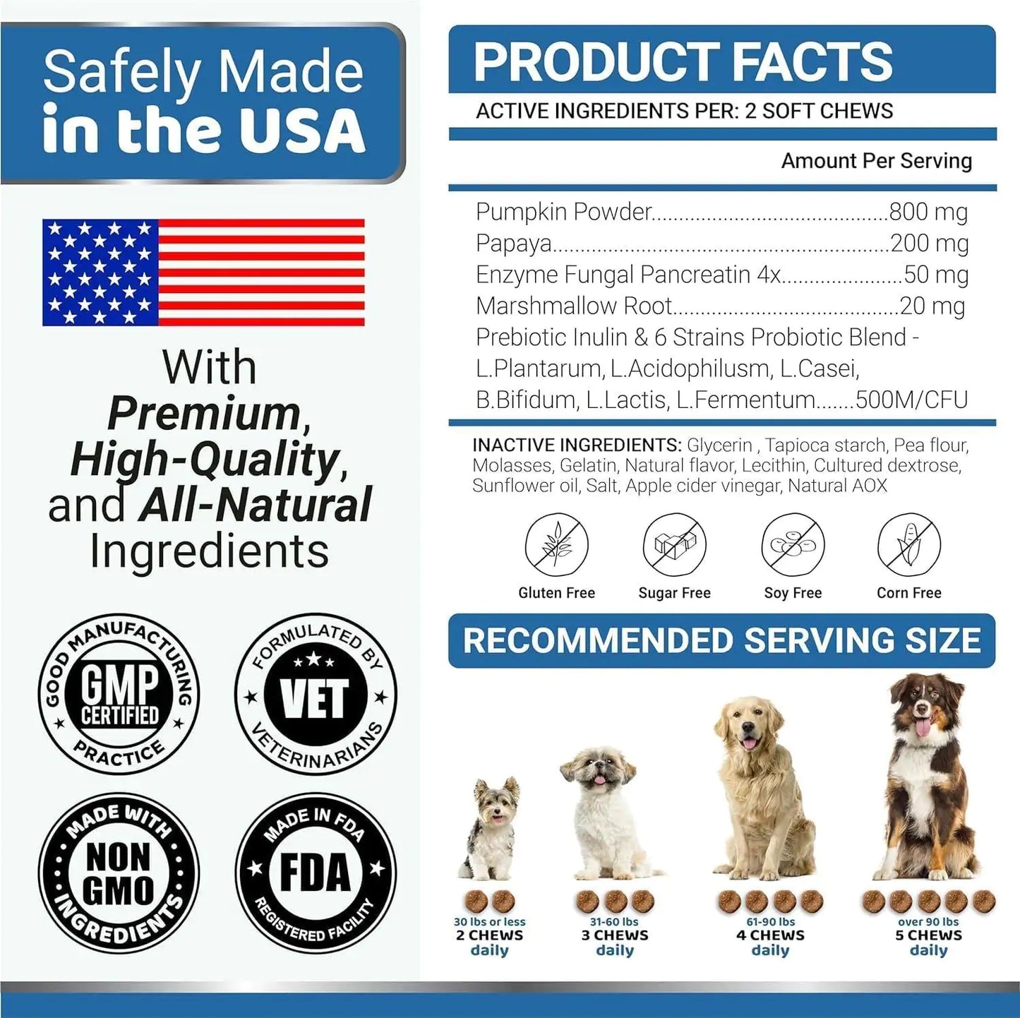 Probiotics for Dogs 2-Pack | Digestive Health & Enzymes | 340 Chews