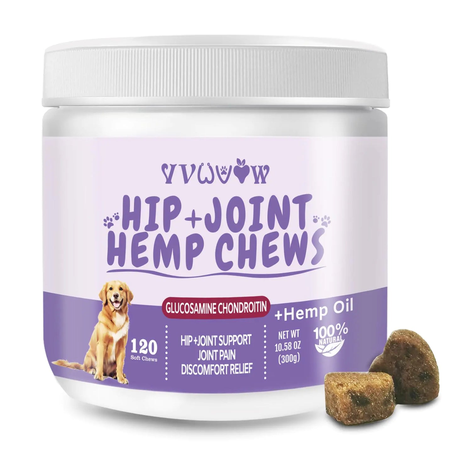 Glucosamine Hip & Joint for Dogs | Pain Relief & Mobility | 120 Chews