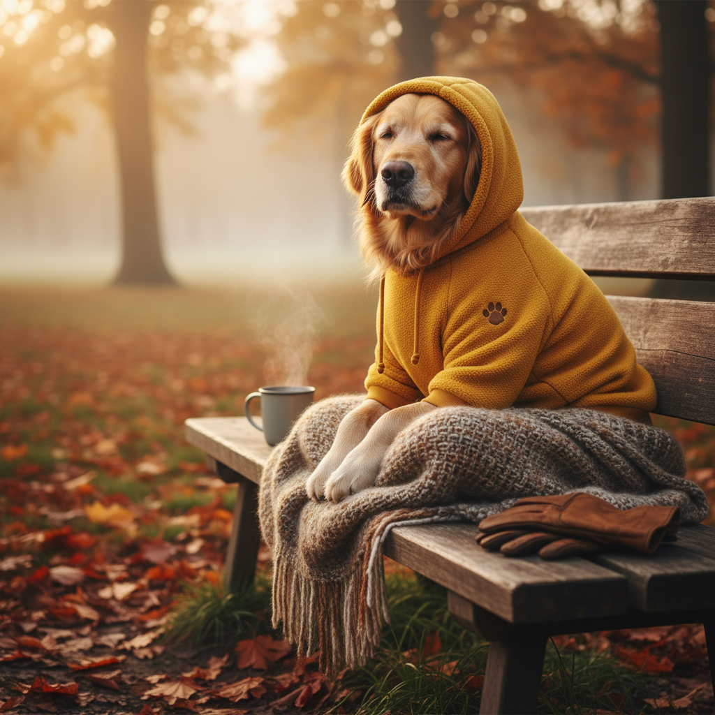 Pet Staying Warm and Cozy in Hoodie