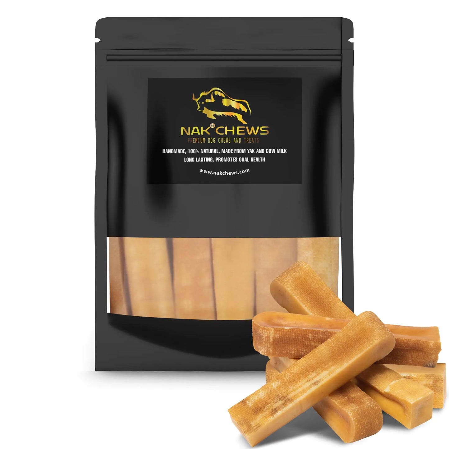 NAK Himalayan Yak Cheese Chews for Dogs | Long-Lasting Dental Chew | 6-Pack
