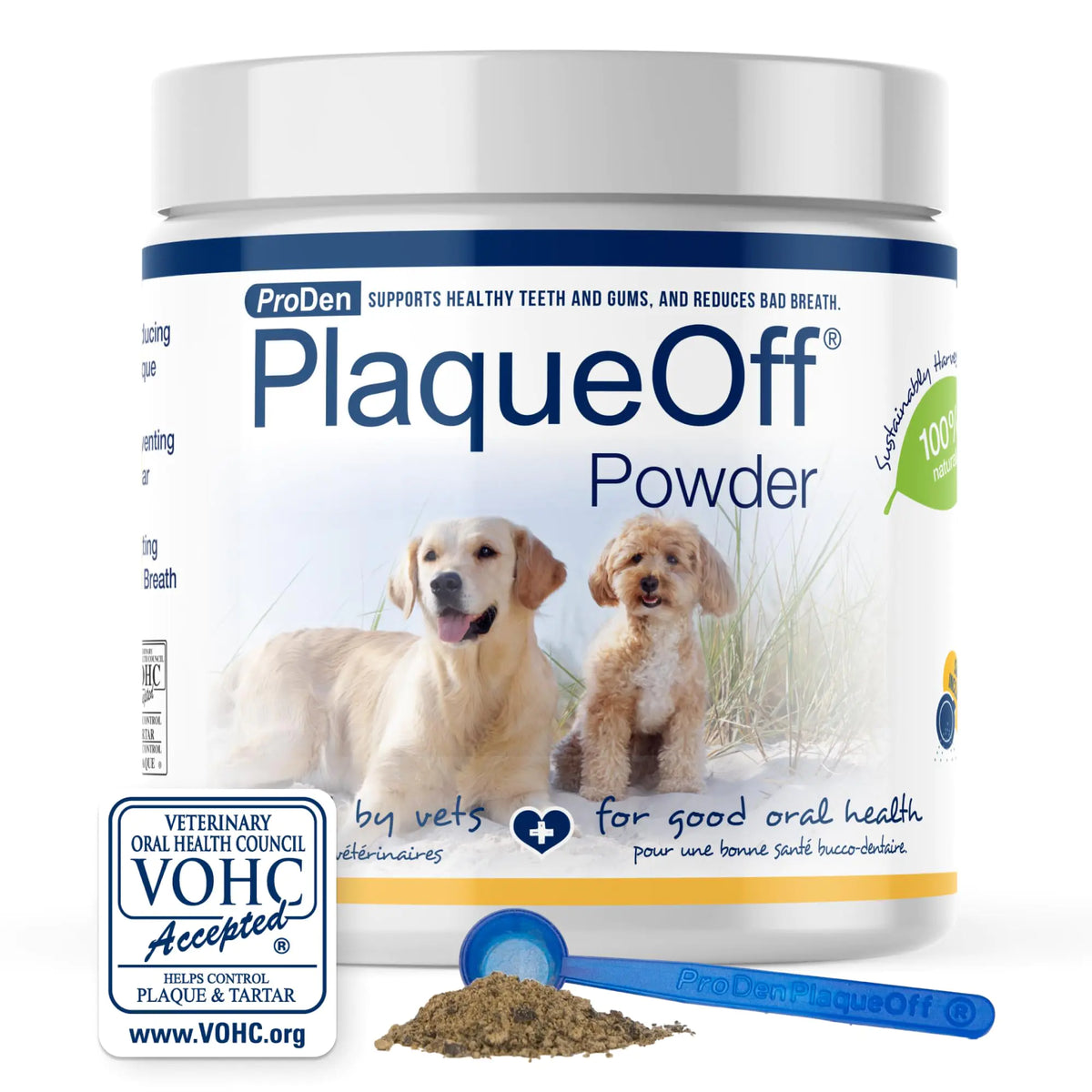 ProDen PlaqueOff Powder 180g - Premium Dental Supplement for Dogs & Cats