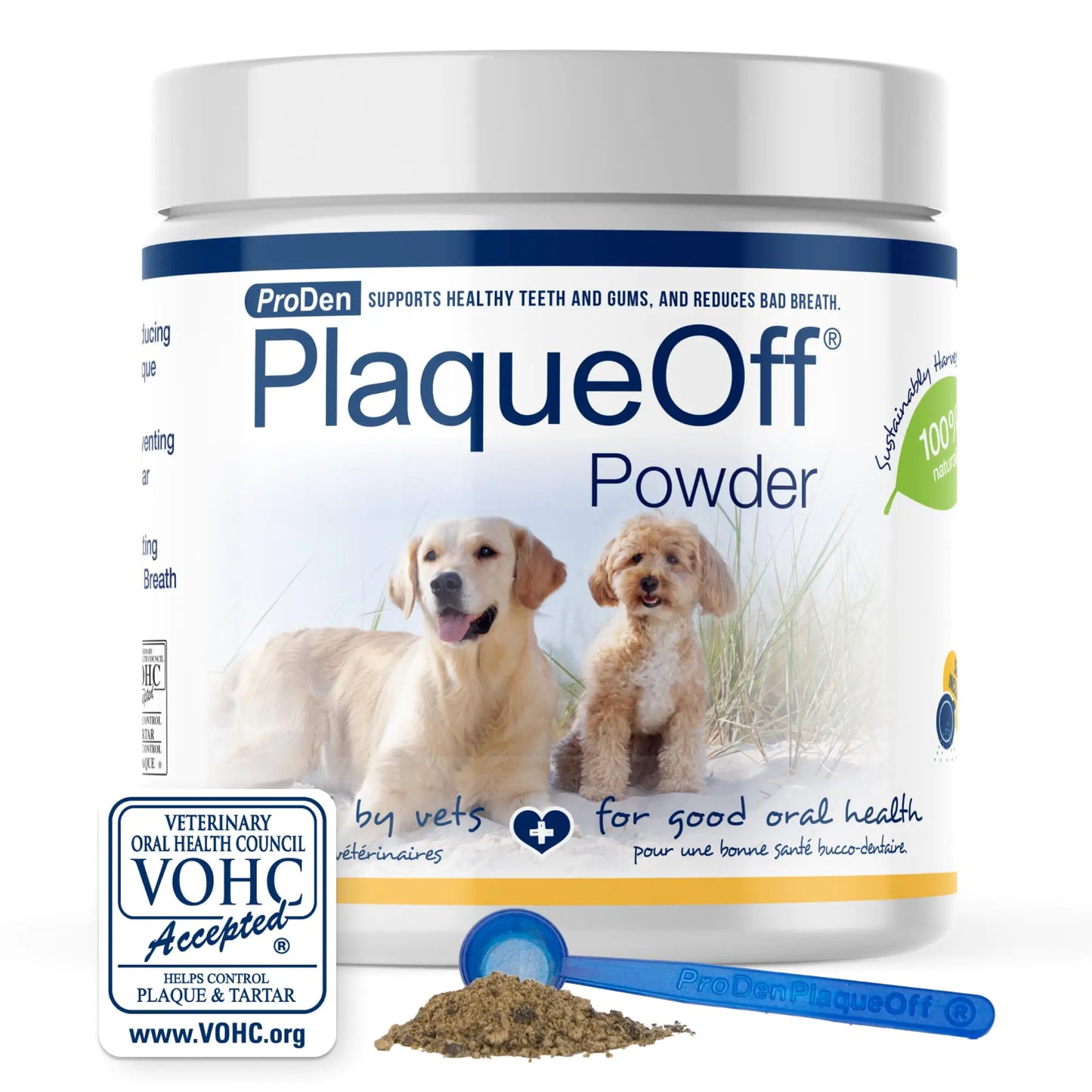 ProDen PlaqueOff Powder 180g - Premium Dental Supplement for Dogs & Cats