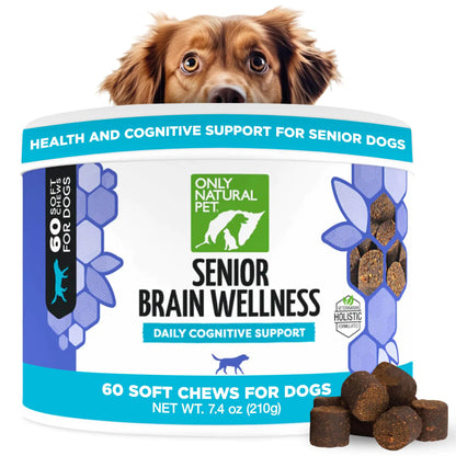 Senior Dog Brain Wellness Chews - Soft Treats 60 Count