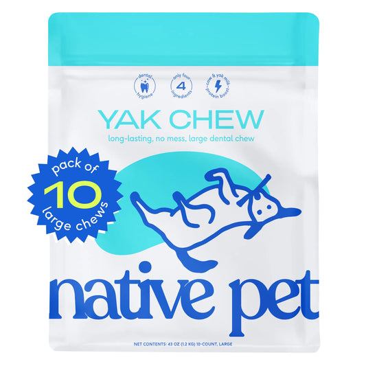 Native Pet Yak Chews | Long-Lasting Himalayan Chews for Large Dogs | 10-Pack