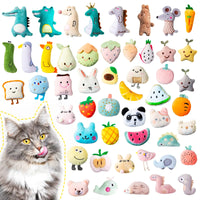 Catnip Toys 50-Pack - Plush Interactive Toys for Indoor Cats (Bulk Value)