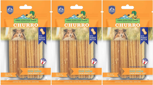 Himalayan Yaky Churros | Peanut Butter Soft Chews for Dogs | 3-Pack