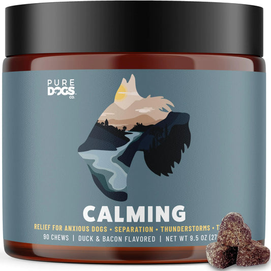 Calming Hemp Chews for Dogs | Anxiety & Stress Relief with Organic Hemp | 90 Treats