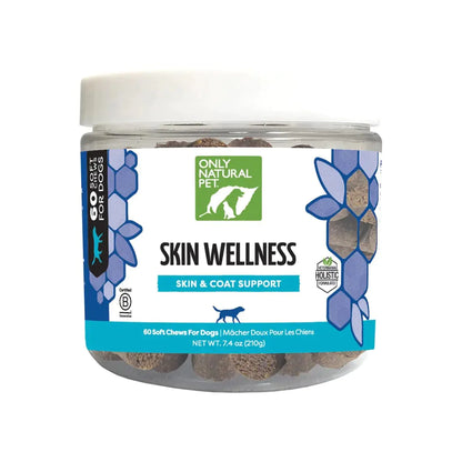 Pet Skin Wellness Soft Chews 60 Count - Healthy Coat Supplement
