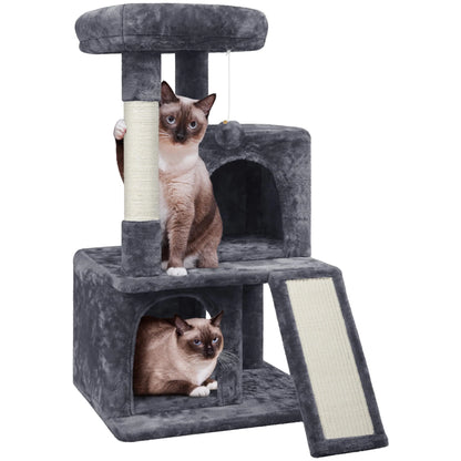 Cat Tree 36" - Compact Tower with Extra Large Perch & Condo