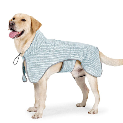Dog Bath Robe - Quick-Dry Absorbent Towel for Dogs & Cats